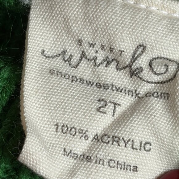 Sweet Wink - Lucky St. Patrick's Day Knit Sweater (Green) - Size 2T - Picture 4 of 6